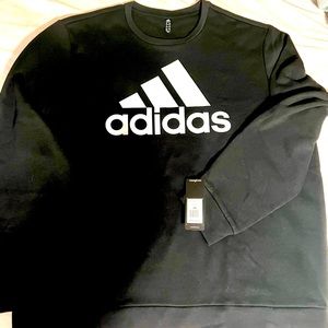 New Men’s Adidas Graphic Logo Sweatshirt Black